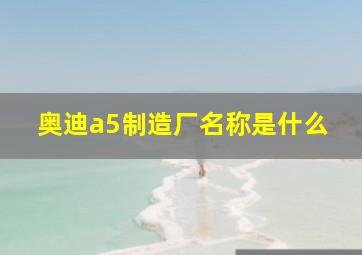 奥迪a5制造厂名称是什么