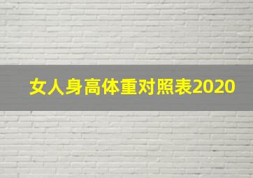 女人身高体重对照表2020