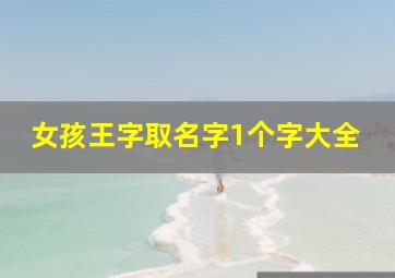 女孩王字取名字1个字大全