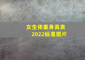 女生体重身高表2022标准图片