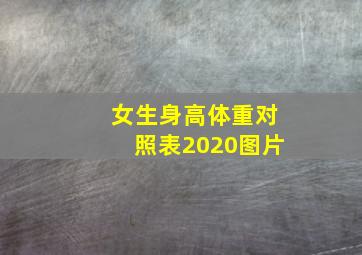 女生身高体重对照表2020图片