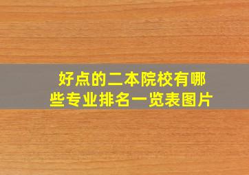 好点的二本院校有哪些专业排名一览表图片