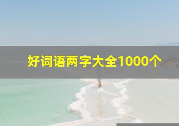 好词语两字大全1000个