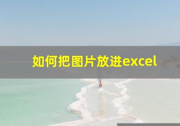 如何把图片放进excel