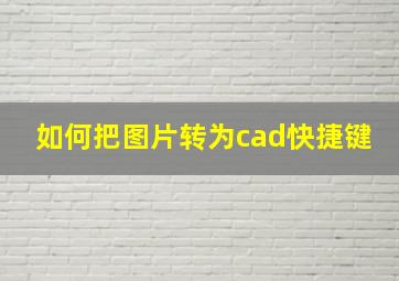 如何把图片转为cad快捷键