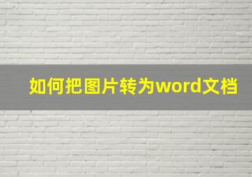 如何把图片转为word文档