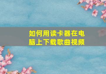 如何用读卡器在电脑上下载歌曲视频