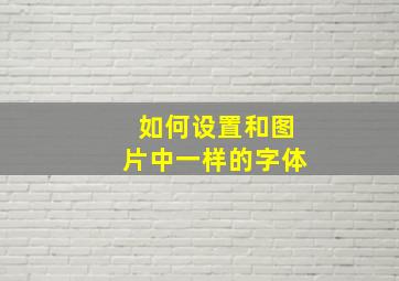 如何设置和图片中一样的字体