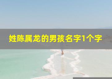 姓陈属龙的男孩名字1个字