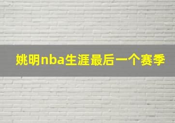 姚明nba生涯最后一个赛季