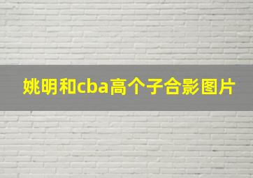 姚明和cba高个子合影图片