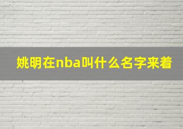 姚明在nba叫什么名字来着