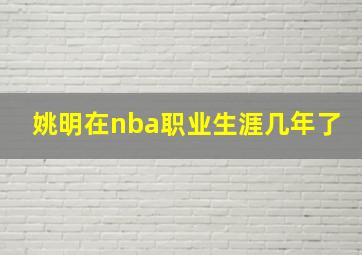 姚明在nba职业生涯几年了