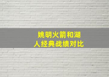 姚明火箭和湖人经典战绩对比