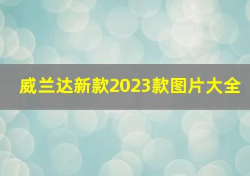 威兰达新款2023款图片大全