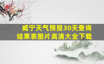 威宁天气预报30天查询结果表图片高清大全下载