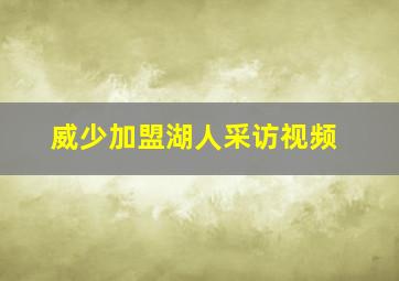 威少加盟湖人采访视频