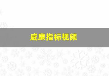 威廉指标视频