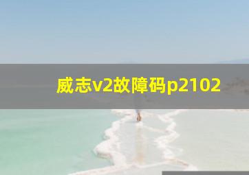 威志v2故障码p2102