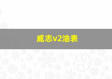 威志v2油表