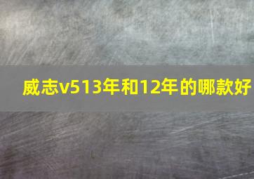 威志v513年和12年的哪款好