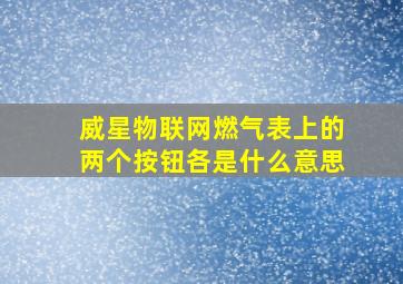 威星物联网燃气表上的两个按钮各是什么意思