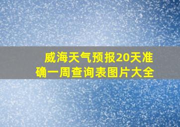 威海天气预报20天准确一周查询表图片大全