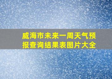 威海市未来一周天气预报查询结果表图片大全