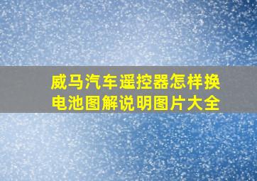 威马汽车遥控器怎样换电池图解说明图片大全