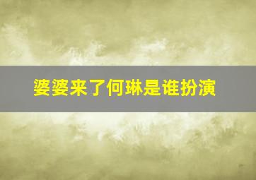 婆婆来了何琳是谁扮演