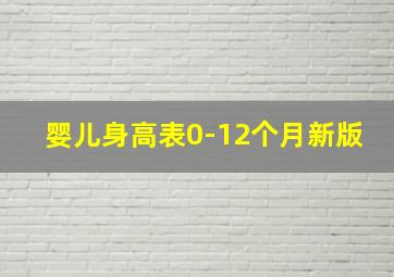 婴儿身高表0-12个月新版