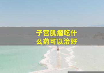 子宫肌瘤吃什么药可以治好