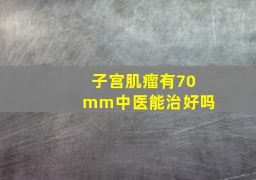 子宫肌瘤有70mm中医能治好吗