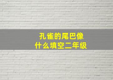 孔雀的尾巴像什么填空二年级