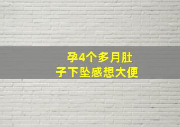 孕4个多月肚子下坠感想大便