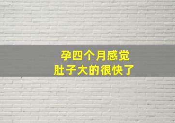 孕四个月感觉肚子大的很快了