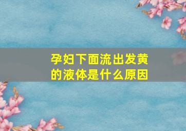 孕妇下面流出发黄的液体是什么原因