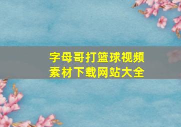 字母哥打篮球视频素材下载网站大全