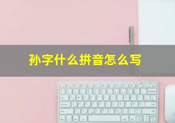 孙字什么拼音怎么写