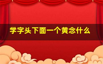 学字头下面一个黄念什么