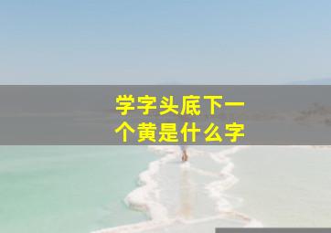 学字头底下一个黄是什么字