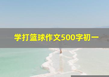 学打篮球作文500字初一