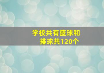 学校共有篮球和排球共120个