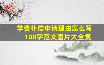 学费补偿申请理由怎么写100字范文图片大全集