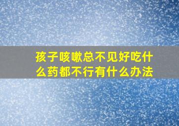 孩子咳嗽总不见好吃什么药都不行有什么办法