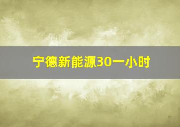 宁德新能源30一小时