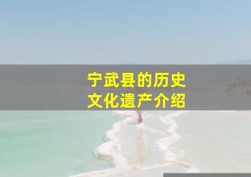 宁武县的历史文化遗产介绍