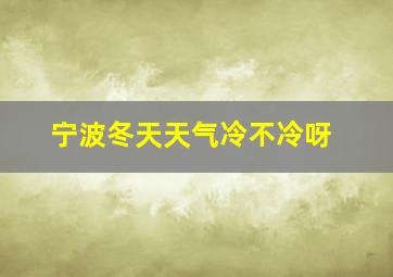 宁波冬天天气冷不冷呀