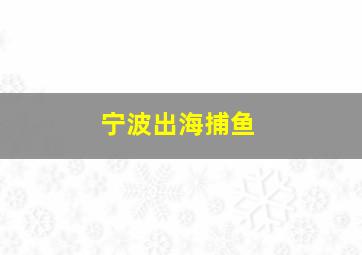 宁波出海捕鱼