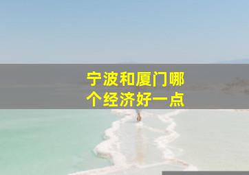 宁波和厦门哪个经济好一点